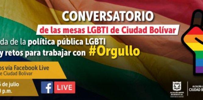 Facebook live diversidad Imagen promocional facebook LGBTIQ 6 de julio
