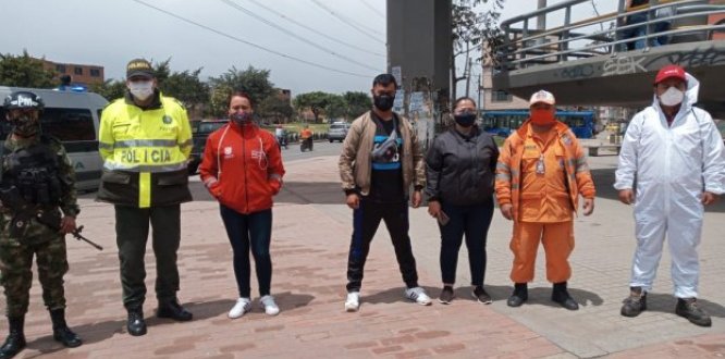 Imagen del grupo de apoyo de la localidad en la cuarentena