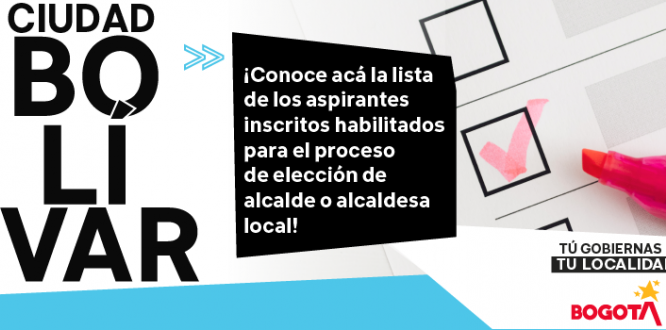 LISTADO ASPIRANTES ADMITIDOS PROCESO ELECCIÓN ALCALDE LOCAL