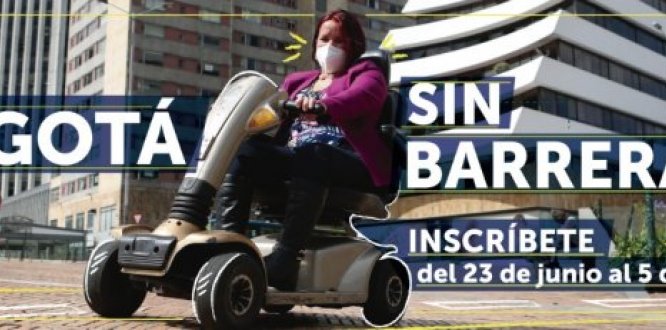 Foto Bogotá sin barreras señora con discapacidad