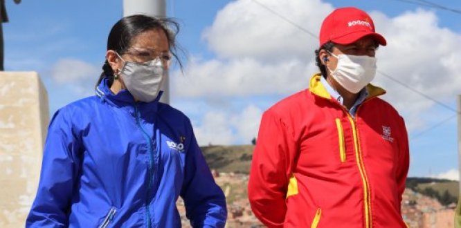 ALcalde Local con directora del IDT Karol Fajardo