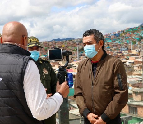 Foto de la entrevista al alcalde